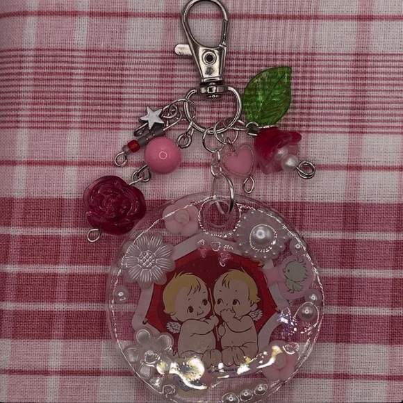 Brandy Melville Pink Angel Keychain - Picture 1 of 1